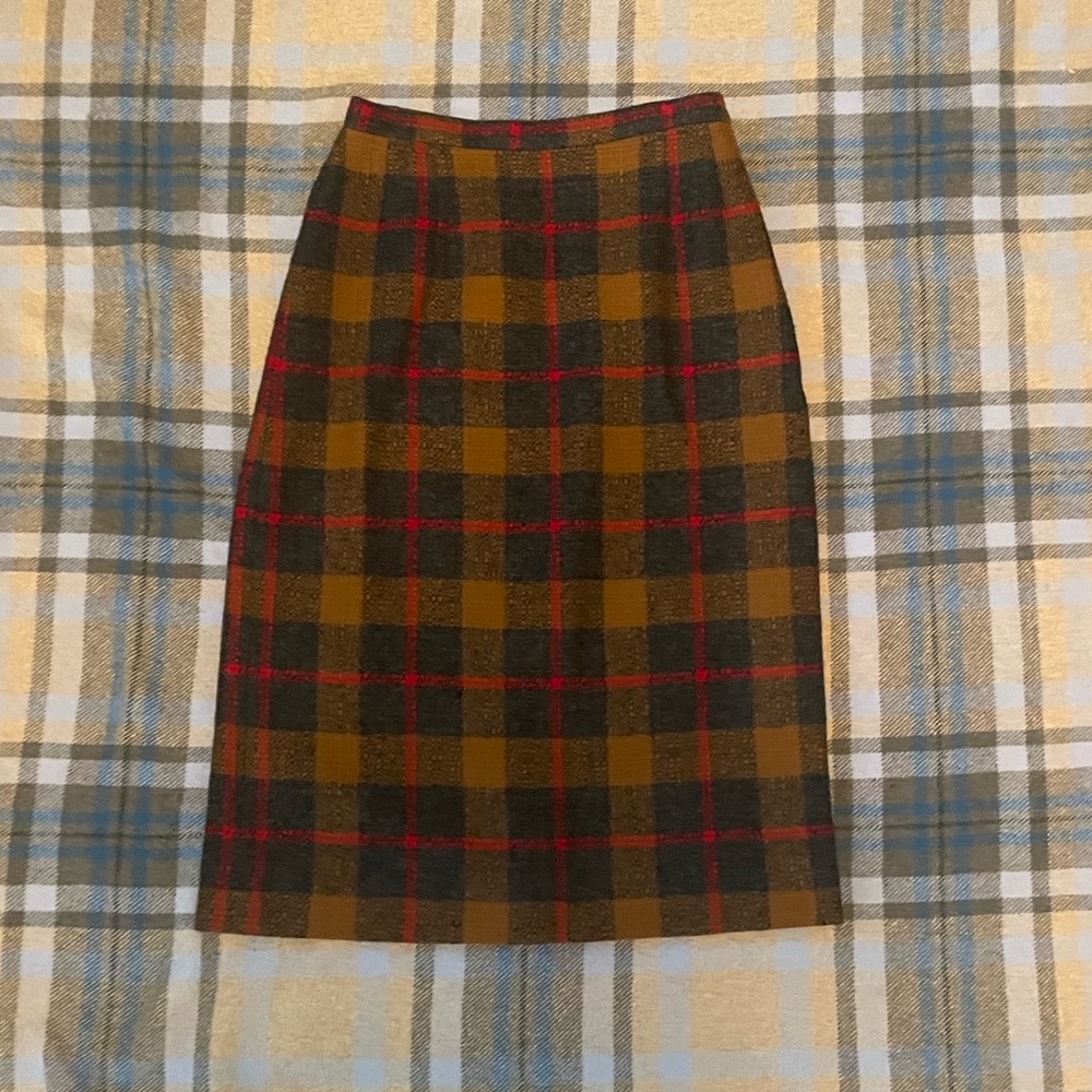 Vintage Pendleton Tartan Wool Skirt Small